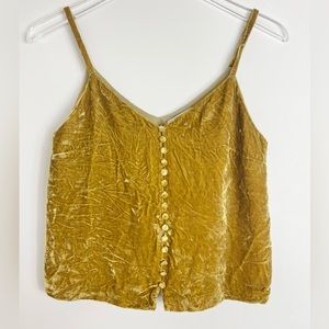 Madewell Gold Velvet Camisole